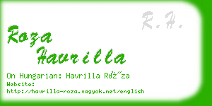 roza havrilla business card